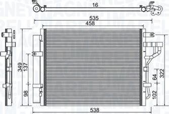 Magneti Marelli 350203981000 - Конденсатор кондиционера autosila-amz.com