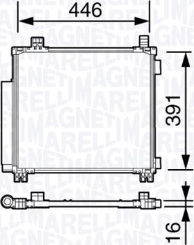 Magneti Marelli 350203696000 - Конденсатор кондиционера autosila-amz.com