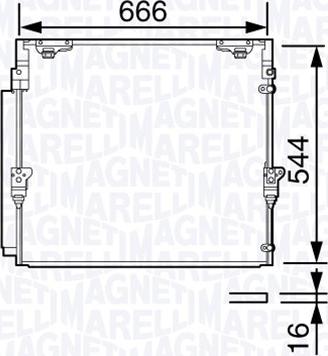 Magneti Marelli 350203693000 - Конденсатор кондиционера autosila-amz.com