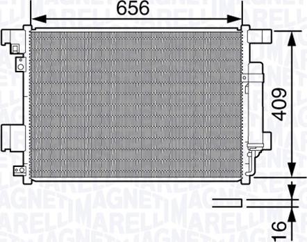 Magneti Marelli 350203649000 - Конденсатор кондиционера autosila-amz.com