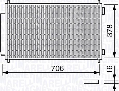 Magneti Marelli 350203659000 - Конденсатор кондиционера autosila-amz.com