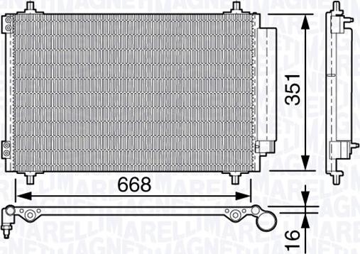 Magneti Marelli 350203650000 - Конденсатор кондиционера autosila-amz.com