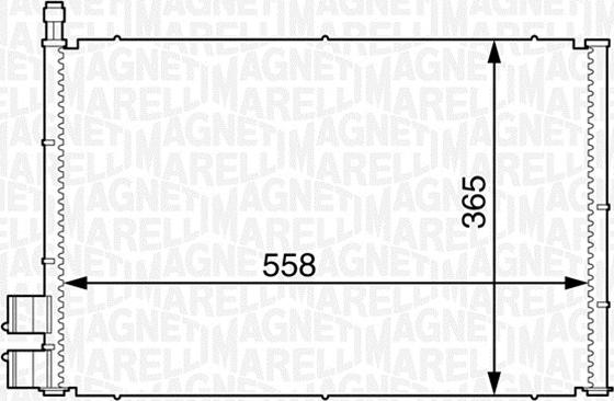 Magneti Marelli 350203605000 - Конденсатор кондиционера autosila-amz.com