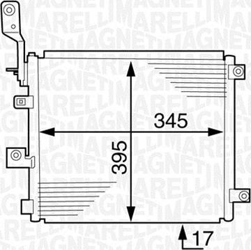 Magneti Marelli 350203614000 - Конденсатор кондиционера autosila-amz.com