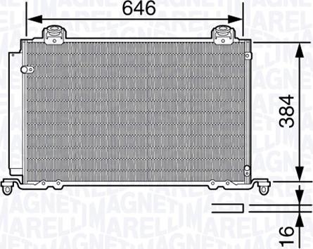 Magneti Marelli 350203689000 - Конденсатор кондиционера autosila-amz.com