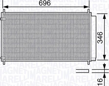 Magneti Marelli 350203685000 - Конденсатор кондиционера autosila-amz.com