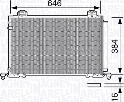 Magneti Marelli 350203688000 - Конденсатор кондиционера autosila-amz.com