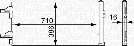 Magneti Marelli 350203622000 - Конденсатор кондиционера autosila-amz.com