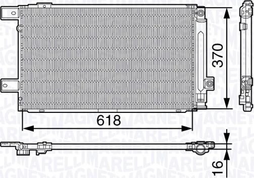 Magneti Marelli 350203676000 - Конденсатор кондиционера autosila-amz.com