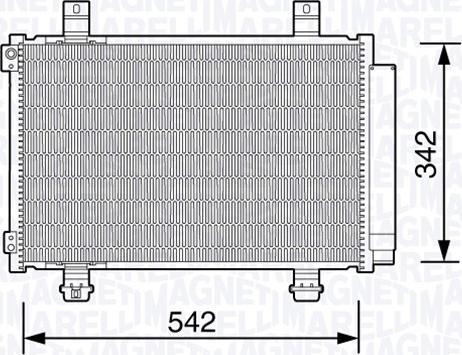 Magneti Marelli 350203673000 - Конденсатор кондиционера autosila-amz.com