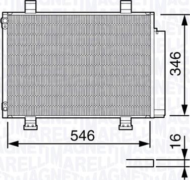 Magneti Marelli 350203672000 - Конденсатор кондиционера autosila-amz.com