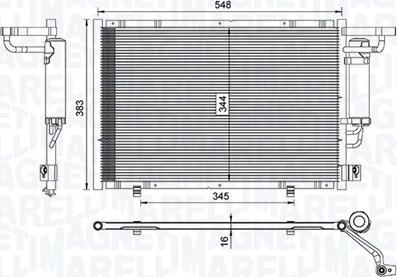 Magneti Marelli 350203100600 - Конденсатор кондиционера autosila-amz.com