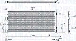 Magneti Marelli 350203103900 - Конденсатор кондиционера autosila-amz.com