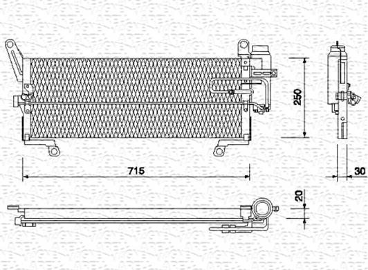 Magneti Marelli 350203114000 - Конденсатор кондиционера autosila-amz.com