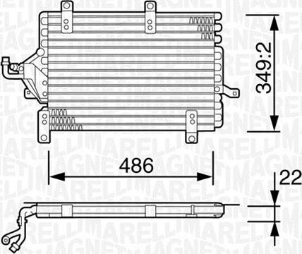 Magneti Marelli 350203124000 - Конденсатор кондиционера autosila-amz.com