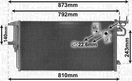 Magneti Marelli 350203868000 - Конденсатор кондиционера autosila-amz.com