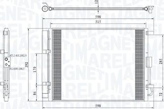 Magneti Marelli 350203809000 - Конденсатор кондиционера autosila-amz.com