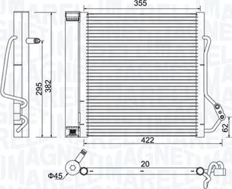 Magneti Marelli 350203810000 - Конденсатор кондиционера autosila-amz.com