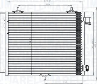 Magneti Marelli 350203818000 - Конденсатор кондиционера autosila-amz.com