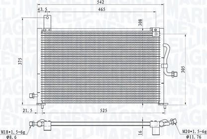 Magneti Marelli 350203885000 - Конденсатор кондиционера autosila-amz.com