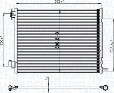 Magneti Marelli 350203823000 - Конденсатор кондиционера autosila-amz.com