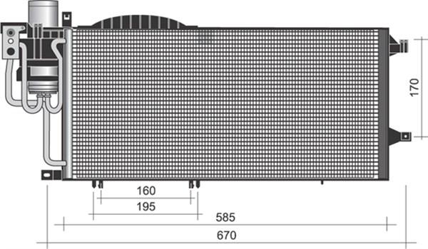 Magneti Marelli 350203373000 - Конденсатор кондиционера autosila-amz.com