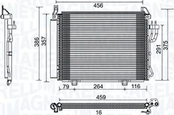 Magneti Marelli 350203790000 - Конденсатор кондиционера autosila-amz.com