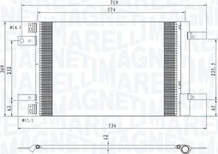 Magneti Marelli 350203766000 - Конденсатор кондиционера autosila-amz.com