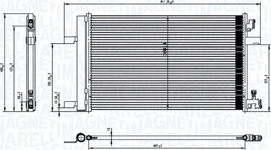 Magneti Marelli 350203760000 - Конденсатор кондиционера autosila-amz.com