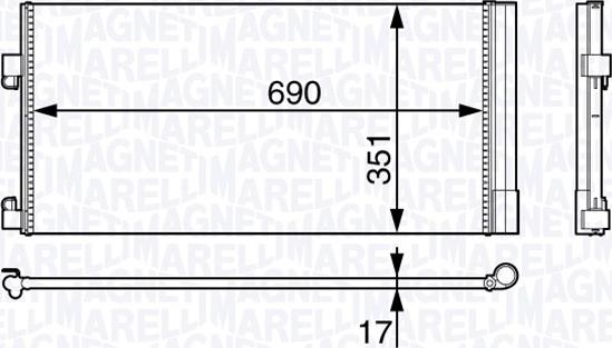 Magneti Marelli 350203709000 - Конденсатор кондиционера autosila-amz.com