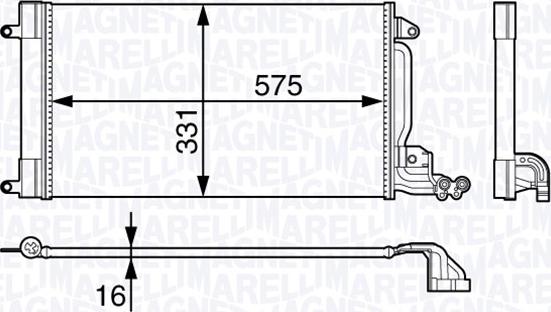 Magneti Marelli 350203715000 - Конденсатор кондиционера autosila-amz.com