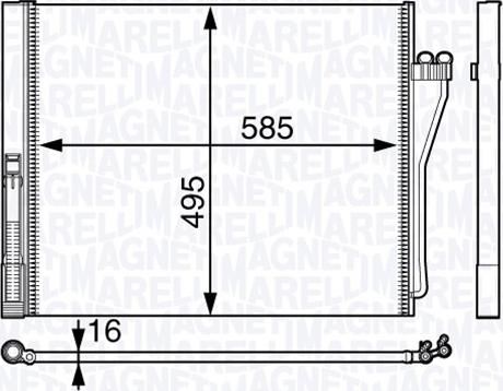 Magneti Marelli 350203717000 - Конденсатор кондиционера autosila-amz.com