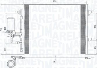 Magneti Marelli 350203789000 - Конденсатор кондиционера autosila-amz.com