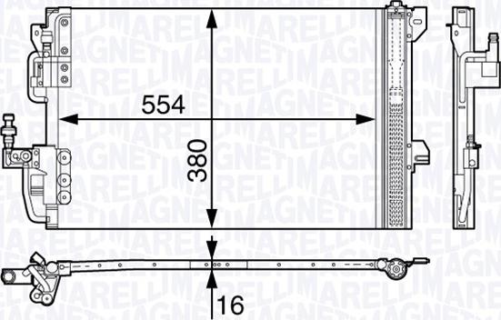 Magneti Marelli 350203726000 - Конденсатор кондиционера autosila-amz.com