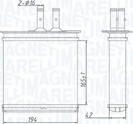 Magneti Marelli 350218493000 - Теплообменник, отопление салона autosila-amz.com