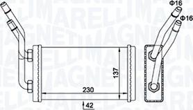 Magneti Marelli 350218468000 - Теплообменник, отопление салона autosila-amz.com