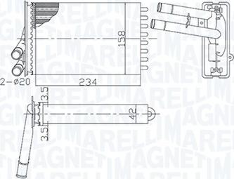 Magneti Marelli 350218462000 - Теплообменник, отопление салона autosila-amz.com