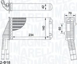 Magneti Marelli 350218467000 - Теплообменник, отопление салона autosila-amz.com