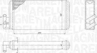 Magneti Marelli 350218403000 - BR403 Радиатор печки Audi 100/A6 05.88-07.97 диаметр 18мм autosila-amz.com