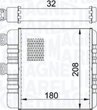 Magneti Marelli 350218418000 - BR418 Радиатор печки Opel Astra G/Zafira 04.99-(Behr) MAGNETI MARELLI 350218418000 autosila-amz.com