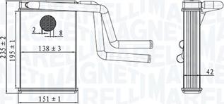 Magneti Marelli 350218487000 - BR487 Радиатор печки FORD MONDEO 96-07 autosila-amz.com