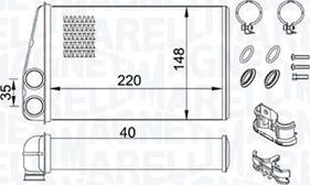 Magneti Marelli 350218438000 - Теплообменник, отопление салона autosila-amz.com