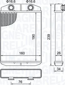 Magneti Marelli 350218507000 - Теплообменник, отопление салона autosila-amz.com