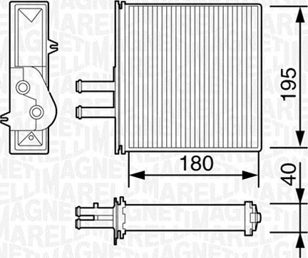 Magneti Marelli 350218057000 - Теплообменник, отопление салона autosila-amz.com