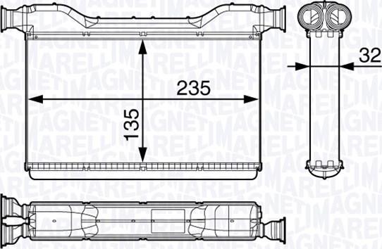 Magneti Marelli 350218354000 - Теплообменник, отопление салона autosila-amz.com