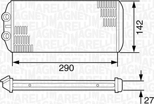 Magneti Marelli 350218306000 - Теплообменник, отопление салона autosila-amz.com