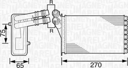 Magneti Marelli 350218224000 - Wymiennik ciepla, ogrzewanie wnetrza autosila-amz.com