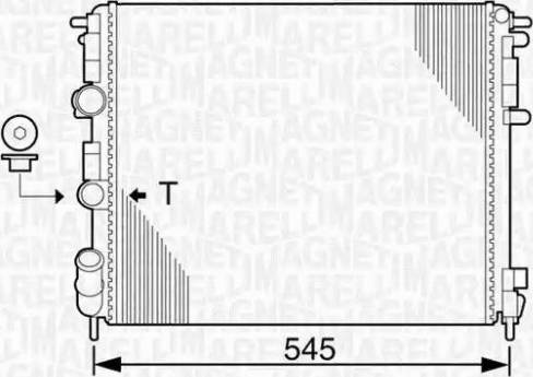 Magneti Marelli 350213990000 - Радиатор, охлаждение двигателя autosila-amz.com