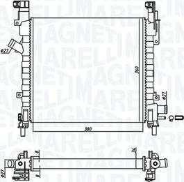 Magneti Marelli 350213924000 - Радиатор, охлаждение двигателя autosila-amz.com