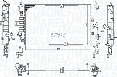 Magneti Marelli 350213972000 - Радиатор, охлаждение двигателя autosila-amz.com